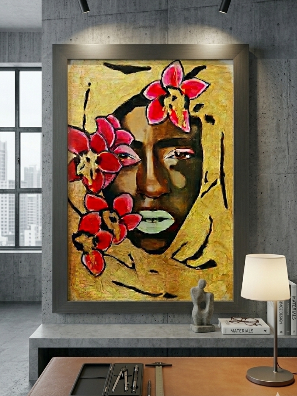 ​Original Oil on Canvas: "Gilded Soul" - Picture 5 of 5